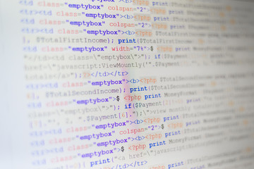 close up of code programming languages