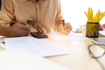 The signing of the contract. The complete contract. Filling out paperwork