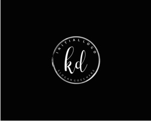 Fototapeta na wymiar KD Initial letter logo template vector