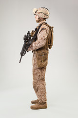 United States Army  marines ranger with assault rifle