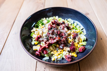 Salade mesclun aux gésiers de canard