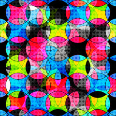 psychedelic circles abstract geometric background