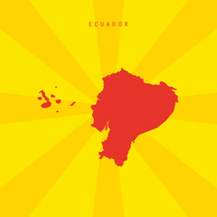 Obraz premium Ecuador Vector Map