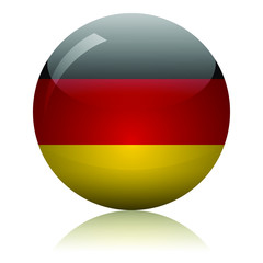 German flag glass icon vector illustration