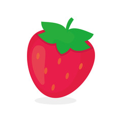 Strawberry vector illustration isolated on white background. Strawberry clip art