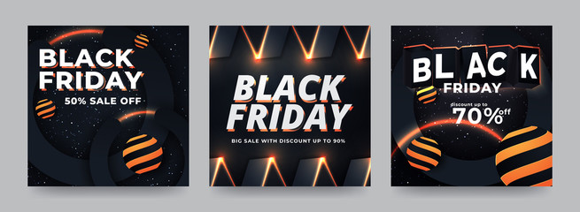 Black Friday Sale Banner Template for Social Media Post , Banner , Web Ads, Poster