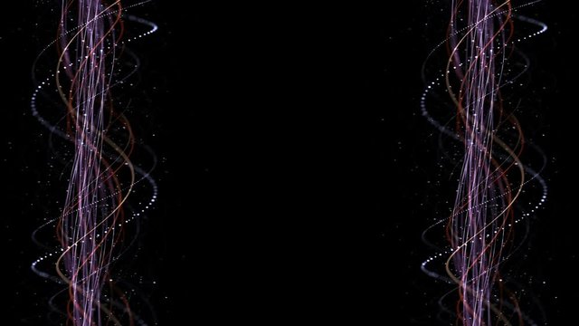 Intertwined Technology Fibers Animation Background, Loop, 4k