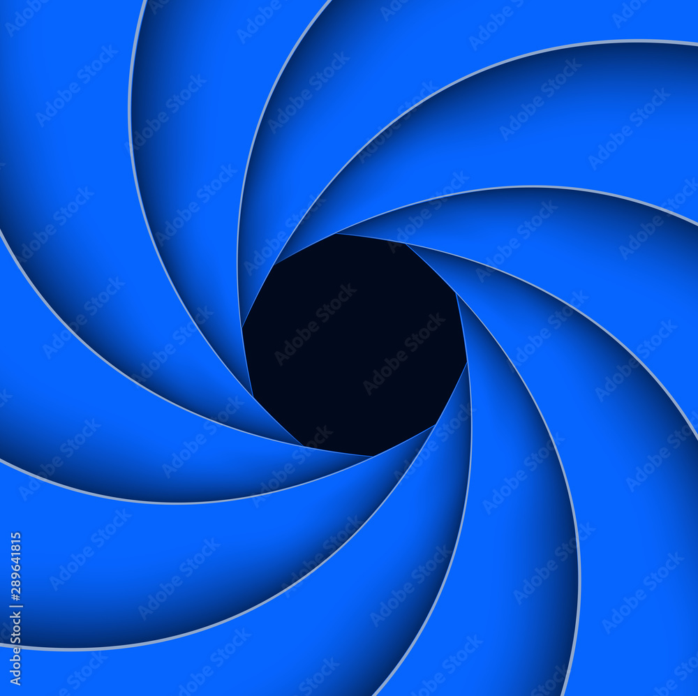 Aufkleber background with camera lens shutter