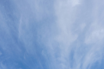 Summer blue sky soft clear Cloudy background. Puffy Cloud move by windy on beach concept Felling good-tempered relaxing  sunset wallpaper, sunrise journey to travel in tropical fog shiny mist style.