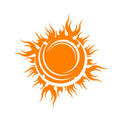 yellow sun burst star symbol Sun icon logo design vector illustration a Sunshine element
