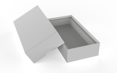 Mock Up Original Box, packaging Design for Candy, Snack in Isolated on a white Background with Work paths. 3d illustration