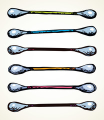 Ear sticks. Vector drawing icon