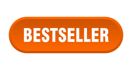 bestseller button. bestseller rounded orange sign. bestseller