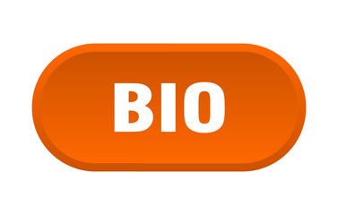 bio button. bio rounded orange sign. bio