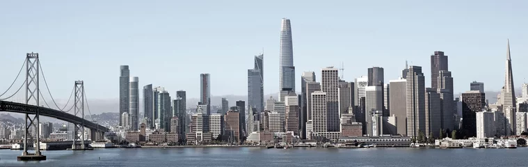 Rolgordijnen Skyline van San Francisco © gdvcom