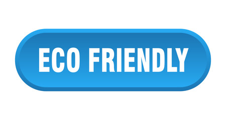 eco friendly button. eco friendly rounded blue sign. eco friendly