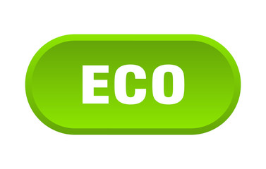 eco button. eco rounded green sign. eco