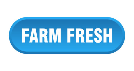 farm fresh button. farm fresh rounded blue sign. farm fresh