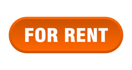 for rent button. for rent rounded orange sign. for rent