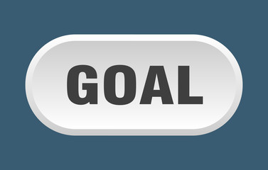 goal button. goal rounded white sign. goal