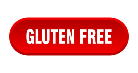 gluten free button. gluten free rounded red sign. gluten free