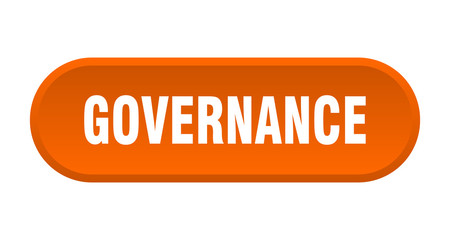 governance button. governance rounded orange sign. governance