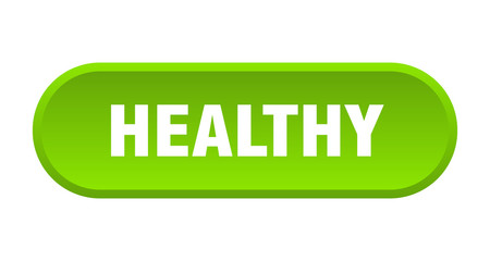 healthy button. healthy rounded green sign. healthy