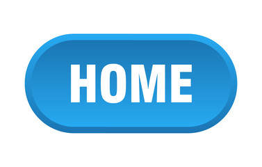 home button. home rounded blue sign. home