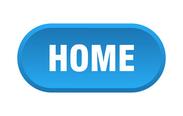 home button. home rounded blue sign. home