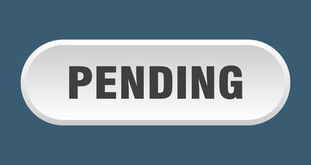 pending button. pending rounded white sign. pending