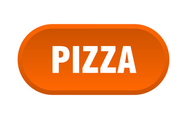 pizza button. pizza rounded orange sign. pizza