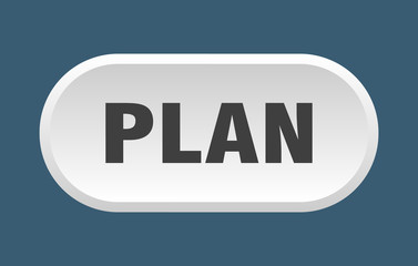 plan button. plan rounded white sign. plan