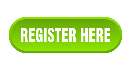 register here button. register here rounded green sign. register here