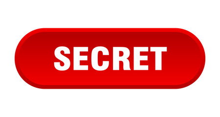 secret button. secret rounded red sign. secret