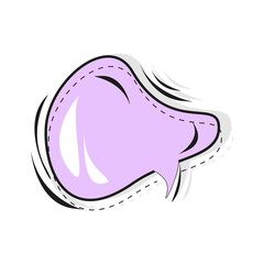 Speech bubble communication, thought and comic speak box