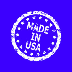 White rubber stamp made in usa