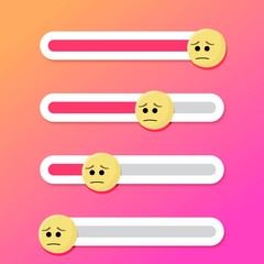 Sad slider bar interface indicator