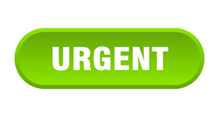 urgent button. urgent rounded green sign. urgent