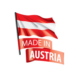 Austria flag, vector illustration on a white background