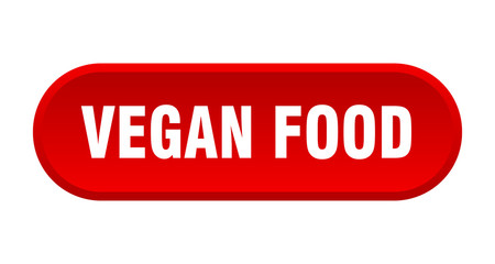 vegan food button. vegan food rounded red sign. vegan food