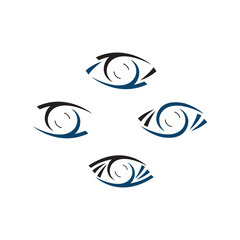 Fototapeta premium Vision Eyes Logo design idea concept vector illustrations