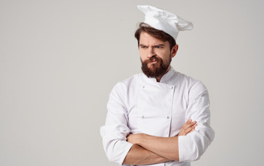 chef with knife and fork