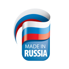 Russia flag, vector illustration on a white background