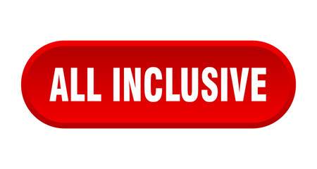 all inclusive button. all inclusive rounded red sign. all inclusive