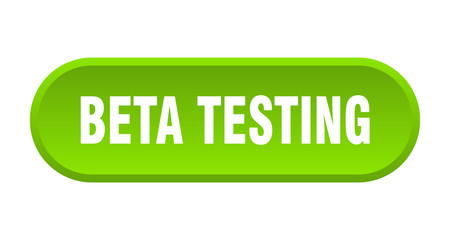 beta testing button. beta testing rounded green sign. beta testing