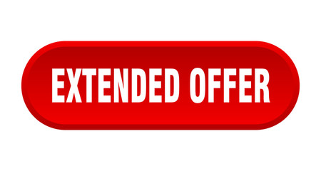 extended offer button. extended offer rounded red sign. extended offer