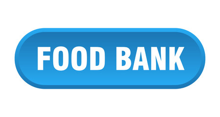 food bank button. food bank rounded blue sign. food bank