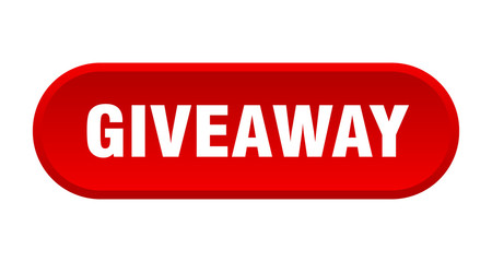 giveaway button. giveaway rounded red sign. giveaway