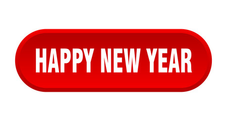 happy new year button. happy new year rounded red sign. happy new year