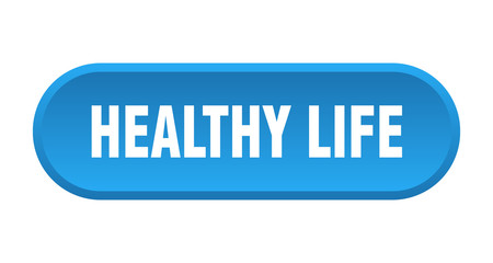 healthy life button. healthy life rounded blue sign. healthy life